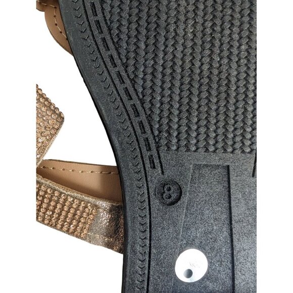 Charlotte Russe Rose Gold Thong Sandals Size 8 Women New Never Worn - Picture 5 of 7